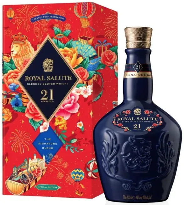 Royal Salute 21 Year Old 2024 Lunar New Year Limited Edition Gift Box 700ml-Spirits-Royal Salute-Afterpay-Alcohol-Delivery-Barrel-and-Batch-