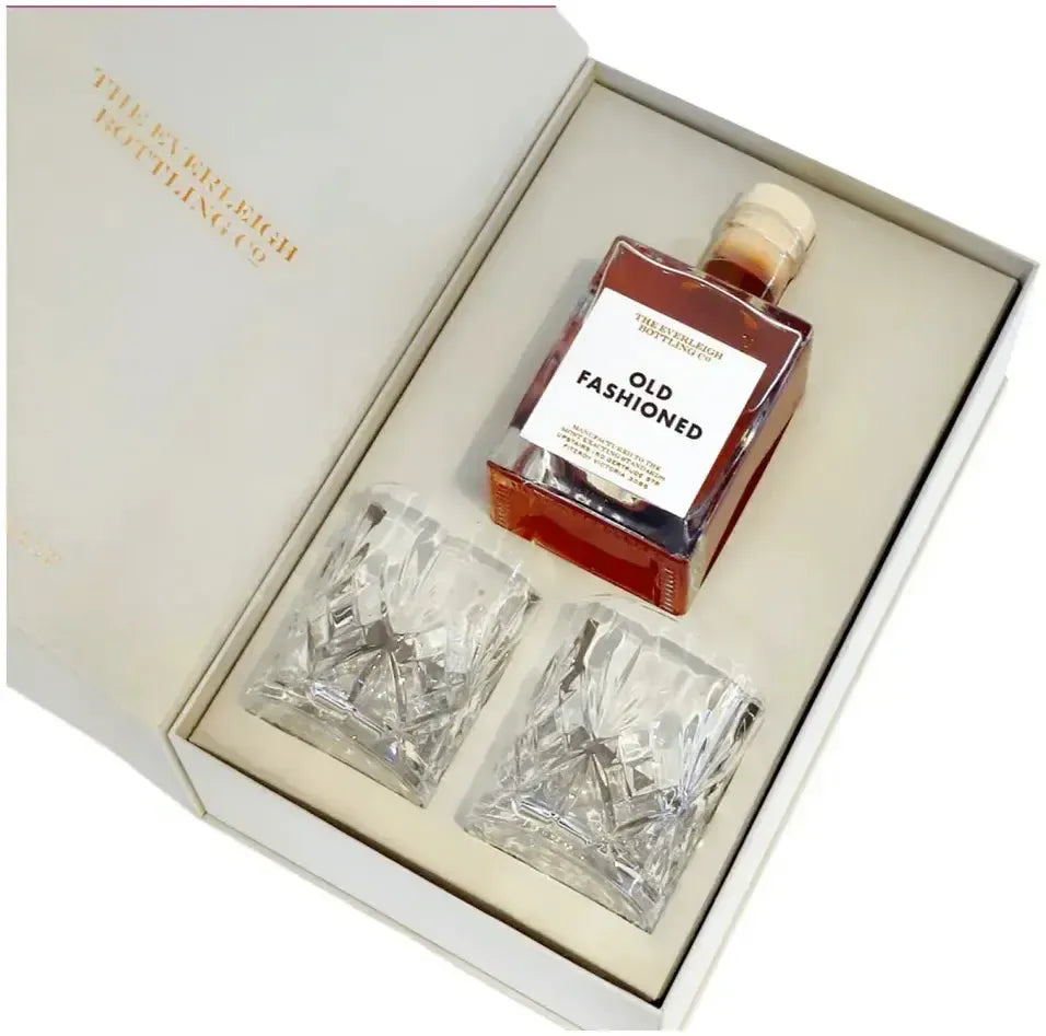 Buy The Everleigh Bottling Co One To Share Old Fashioned & Glasses Gift 500ml Online at Barrel and Batch