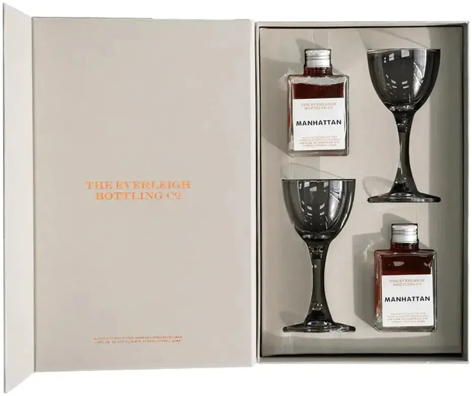 Buy The Everleigh Bottling Co Two Of A Kind Manhattan & Glasses Gift Pack 85ml Online at Barrel and Batch