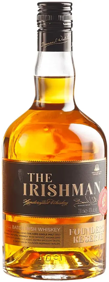 The Irishman Founders Reserve Irish Whiskey 700ml-Spirits-The Irishman-Afterpay-Alcohol-Delivery-Barrel-and-Batch-