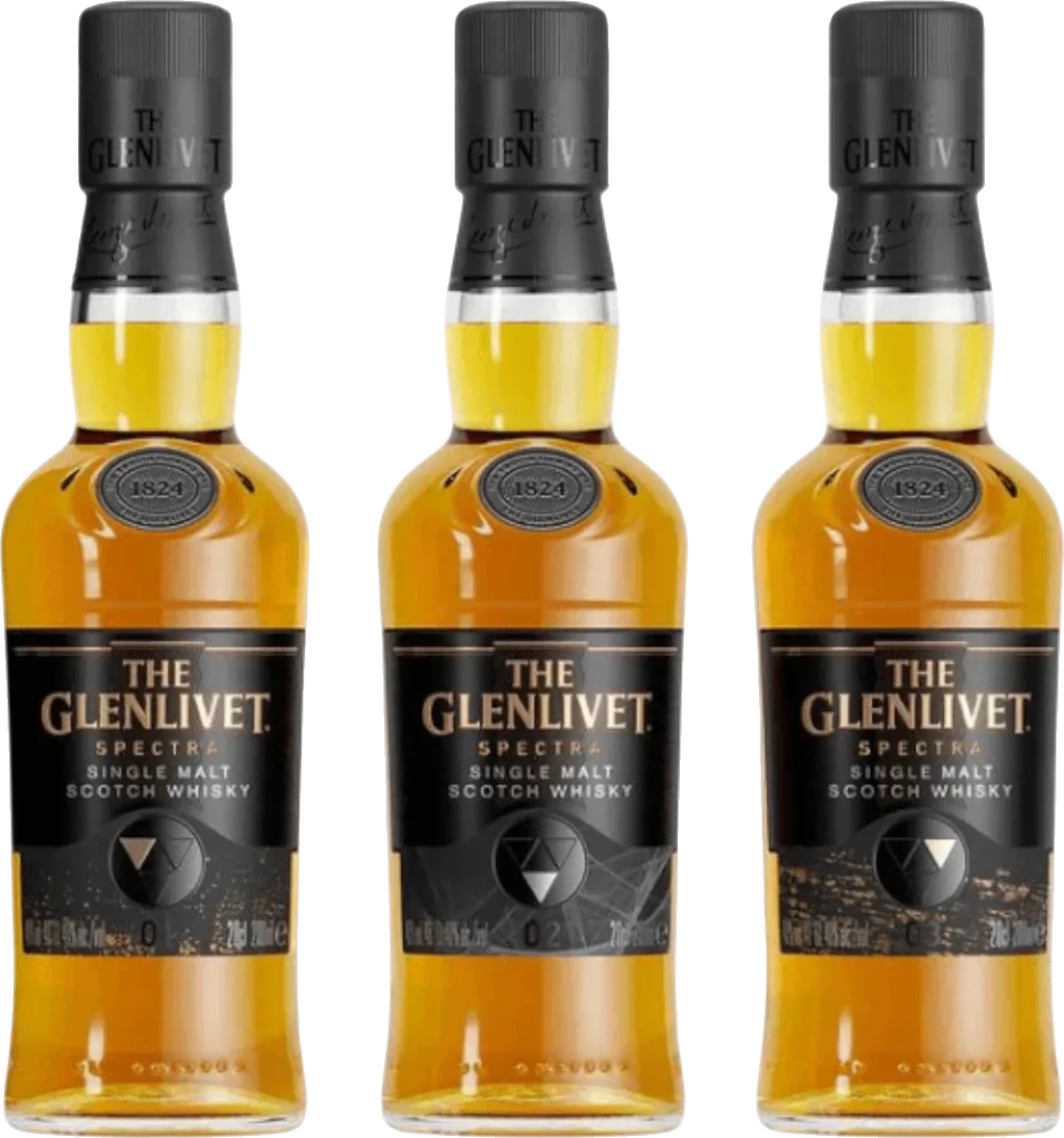The Glenlivet Spectra Single Malt Scotch Whisky 3 x 200ml | Barrel & Batch