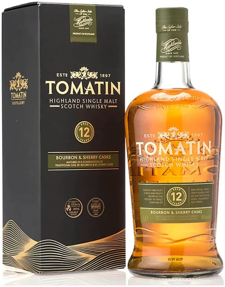 Tomatin 12 Year Old Single Malt Scotch Whisky 1L-Spirits-Tomatin-Afterpay-Alcohol-Delivery-Barrel-and-Batch-
