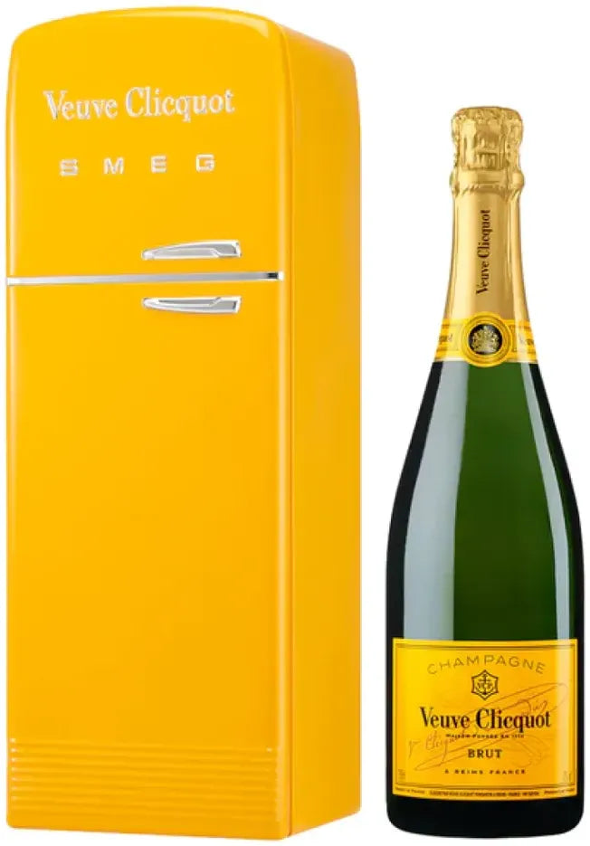 Veuve Clicquot Yellow NV Champagne & SMEG Fridge Gift Box 750ml-Wine-Veuve Clicquot-Afterpay-Alcohol-Delivery-Barrel-and-Batch-