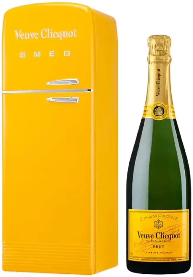 Buy Veuve Clicquot Yellow NV Champagne & SMEG Fridge Gift Box 750ml Online at Barrel and Batch