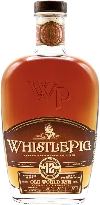 Buy WhistlePig 12 Year Old Rye Whiskey 750ml Online at Barrel and Batch