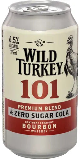 Wild Turkey Bourbon & Zero Sugar Cola 4.8% 30 Pack Cans 375ml | Barrel & Batch