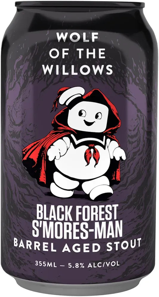 Buy Wolf Of The Willows Black Forest S'mores-man Ba Stout 355ml Online at Barrel and Batch