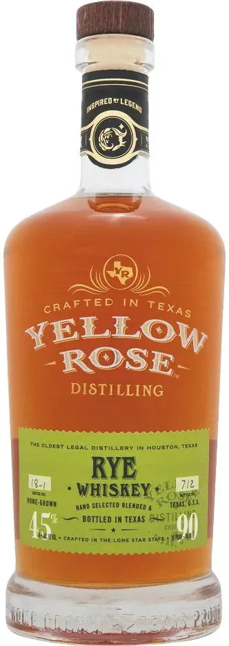 Yellow Rose Rye Whiskey 700ml-Spirits-Yellow Rose Distilling-Afterpay-Alcohol-Delivery-Barrel-and-Batch-