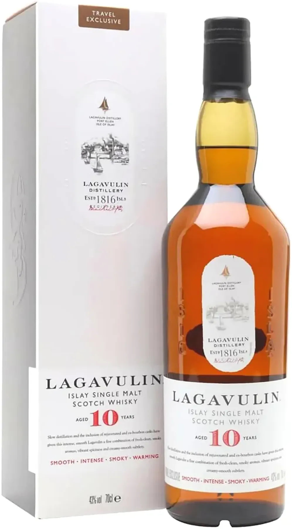 Lagavulin 10 Year Old Single Malt Scotch Whisky 700ml