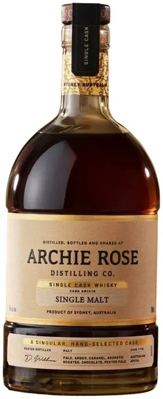 Buy Archie Rose Distilling Co. Single Cask Single Malt Whisky SM1479 700ml Online at Barrel and Batch