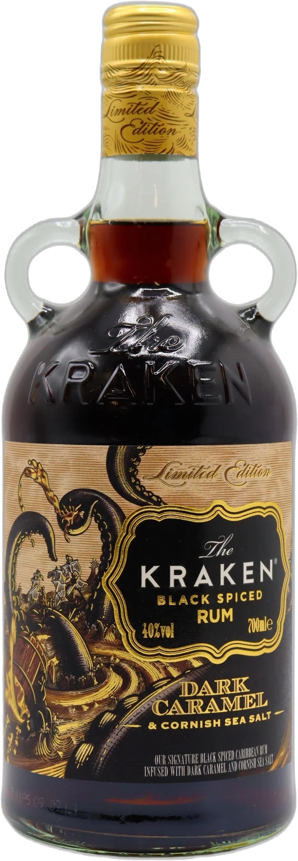 The Kraken Black Spiced Rum Dark Caramel & Cornish Seasalt 700ml