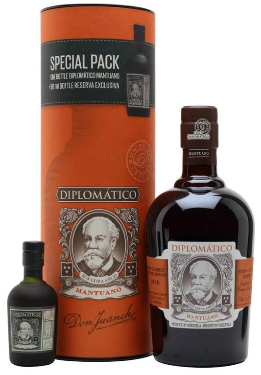 Diplomatico Mantuano Rum Tall Canister Gift Set 700ml