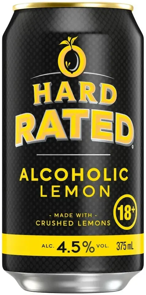 Hard Rated Lemon 4.5% 4 Pack Cans 375ml | Barrel & Batch