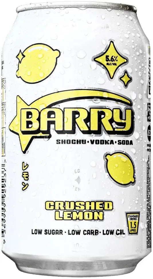 Barry Crushed Lemon 5.6% 4 Pack Cans 330ml | Barrel & Batch