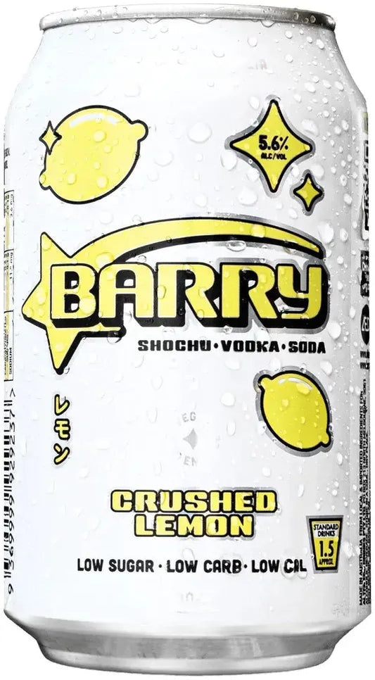 Barry Crushed Lemon 5.6% 4 Pack Cans 330ml | Barrel & Batch
