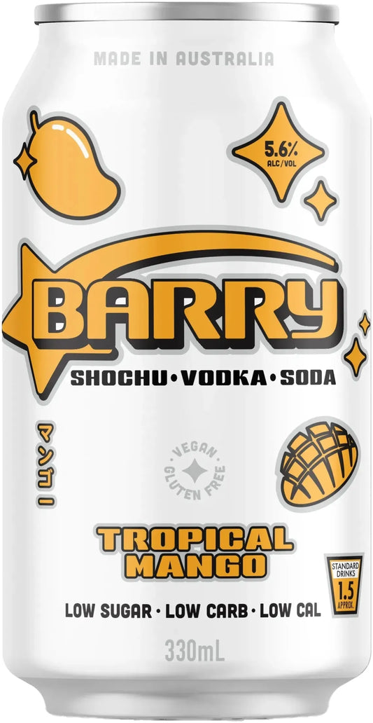 Barry Tropical Mango 5.6% 4 Pack Cans 330ml | Barrel & Batch