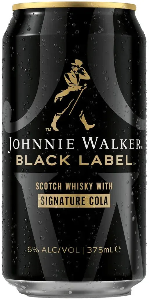 Johnnie Walker Black & Cola 6% 24 Pack Cans 375ml | Barrel & Batch