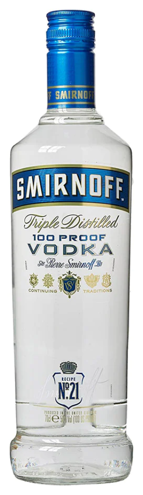 Smirnoff Blue Label 100 Proof Export Strength Vodka 1Lt