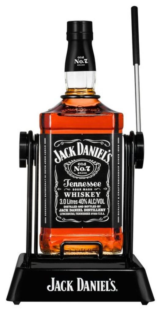 Jack Daniels Old No.7 Tennessee Whiskey with Cradle 3Lt