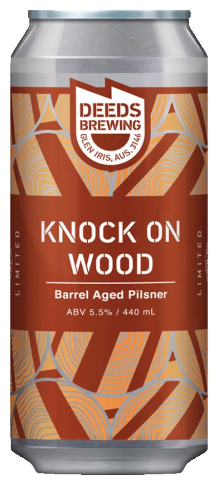 Deeds Brewing Knock On Wood Barrel Aged Pilsner 440ml