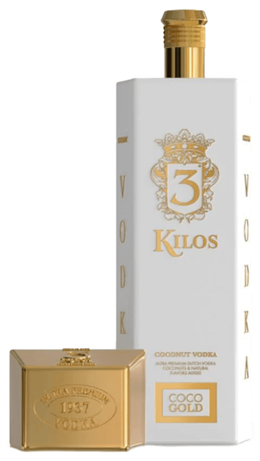 3 Kilos Gold Bar Dutch Coconut Vodka 1Lt