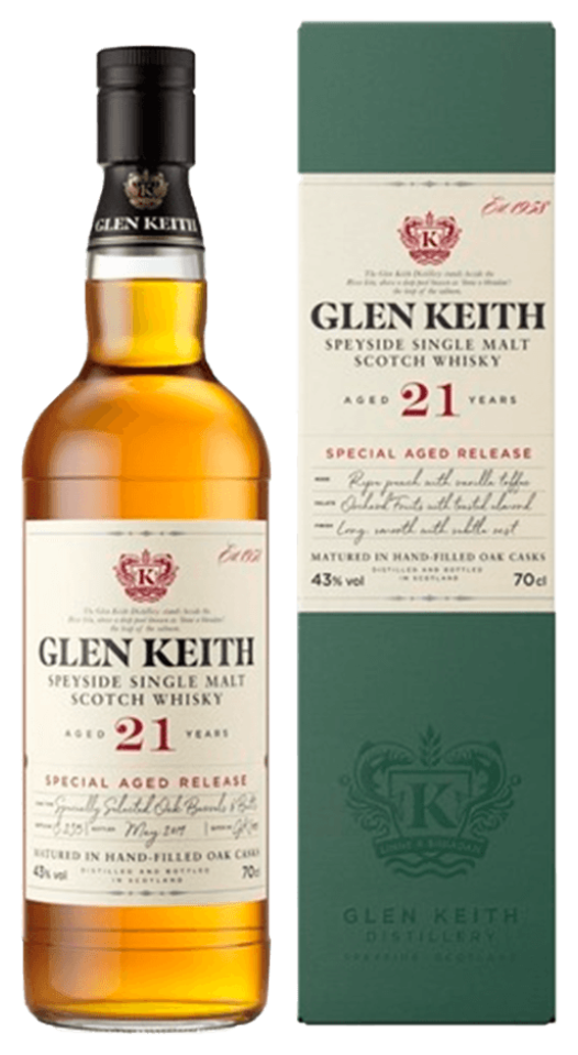 Glen Keith 21 Year Old Single Malt Scotch Whisky 700ml