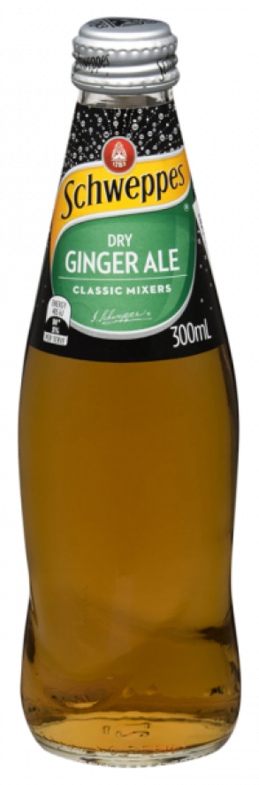 Schweppes Glass Dry Ginger Ale 300ml