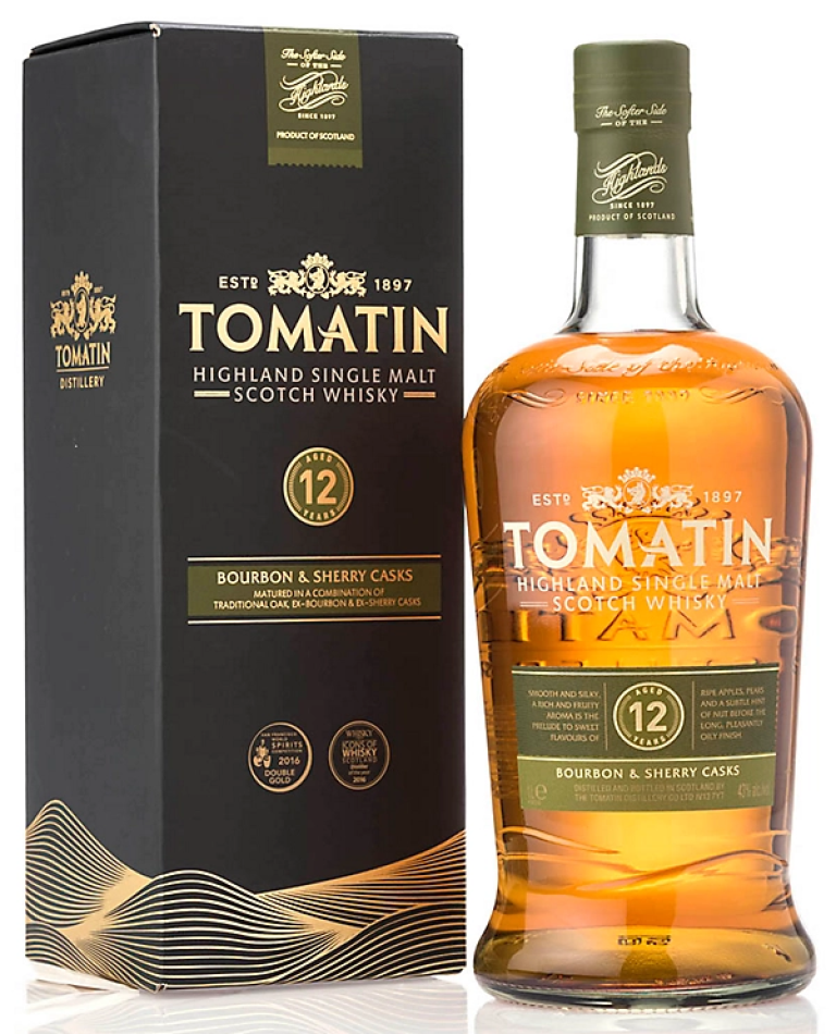 Tomatin 12 Year Old Single Malt Scotch Whisky 1Lt