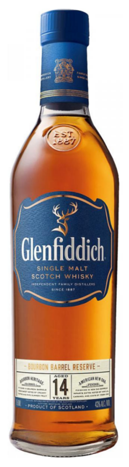 Glenfiddich 14 Year Old Bourbon Reserve Scotch Whisky 700ml