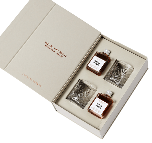 The Everleigh Bottling Co Two Of A Kind Coffee House &Glasses Gift Set 85ml