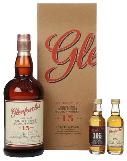Glenfarclas 15 Year Old Single Malt Scotch Whisky Gift Pack 70