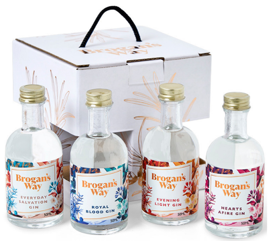 Brogan's Way 4 Gin Taster Gift Pack EEHR 4 x 50ml
