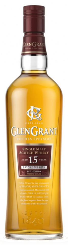 The Glen Grant 15 Year Old Batch Strength Single Malt Whisky 1lt