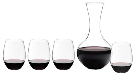 Riedel O Wine Tumbler 4 Pack & Decanter