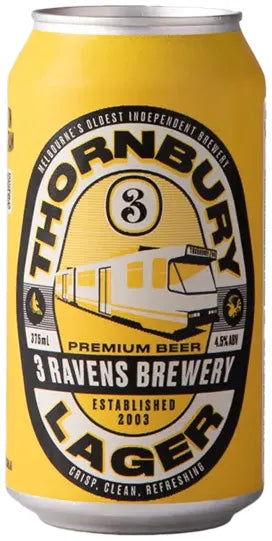 3 Ravens Thornbury Lager 375ml  Barrel & Batch - Barrel & Batch