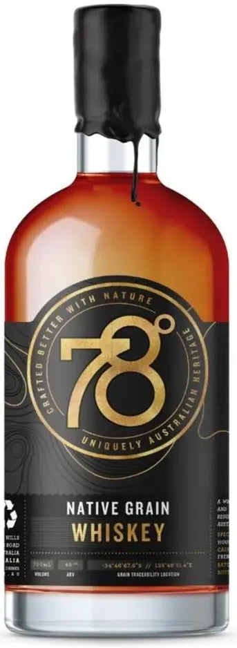 78 Degrees 2022 Native Grain Whiskey 700ml-Spirits-78 Degrees-Afterpay-Alcohol-Delivery-Barrel-and-Batch-