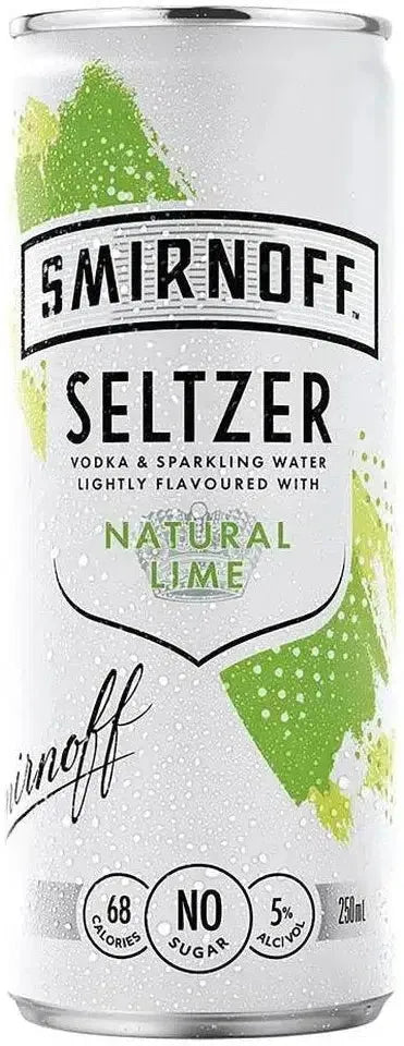 Smirnoff Lime Seltzer 5% 4 Pack Cans 250ml | Barrel & Batch