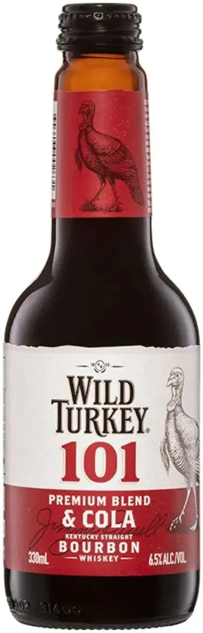 Wild Turkey 101 & Cola 6.5% 4 Pack Bottles 330ml | Barrel & Batch