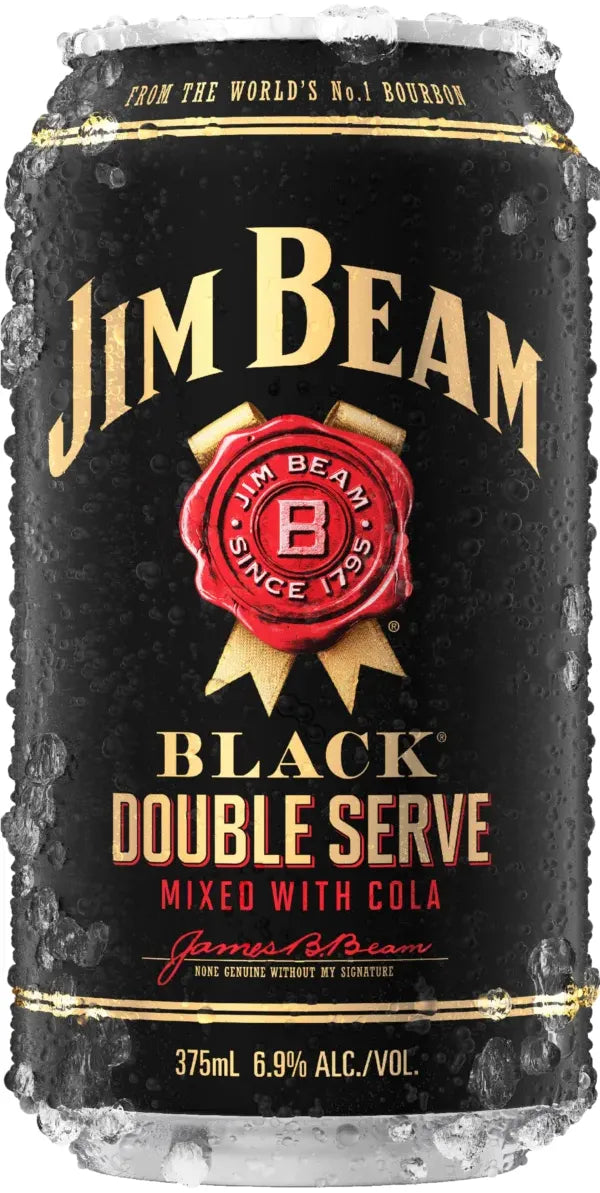 Jim Beam Black Double Serve 6.9% 30 Pack Cans 375ml | Barrel & Batch