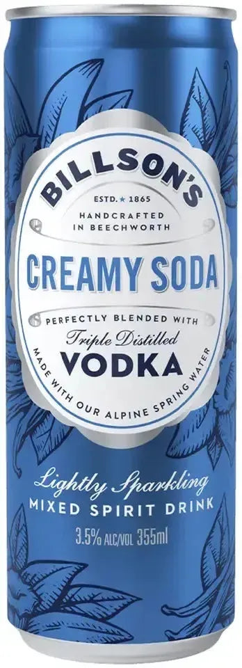 Billson's Vodka & Creamy 3.5% 4 Pack Cans 355ml | Barrel & Batch