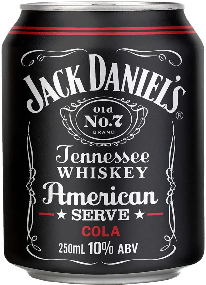 Jack Daniel's Americans Serve & Cola 10% 4 Pack Cans 250ml | Barrel & Batch