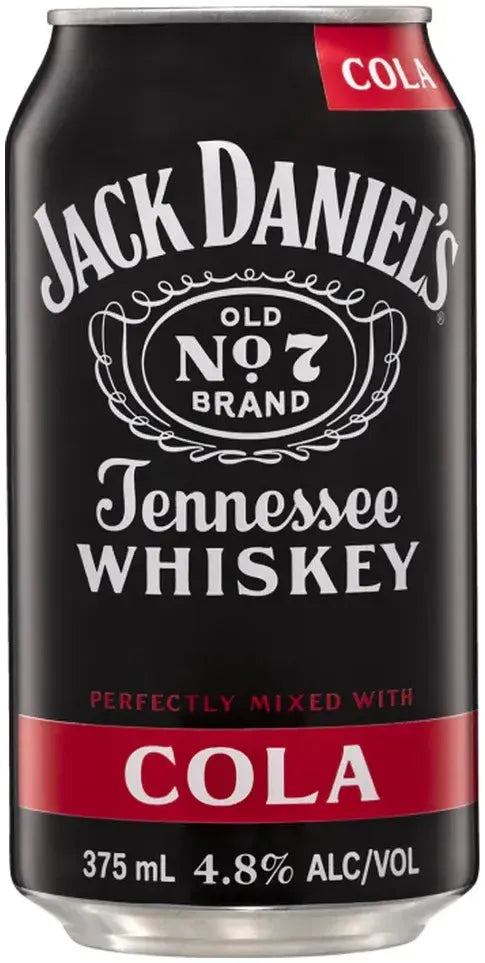 Jack Daniel's Tennessee Whiskey & Cola 4.8% 4 Pack Cans 375ml | Barrel & Batch