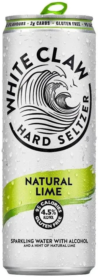 White Claw Natural Lime Seltzer 4.5% 4 Pack Cans 330ml | Barrel & Batch