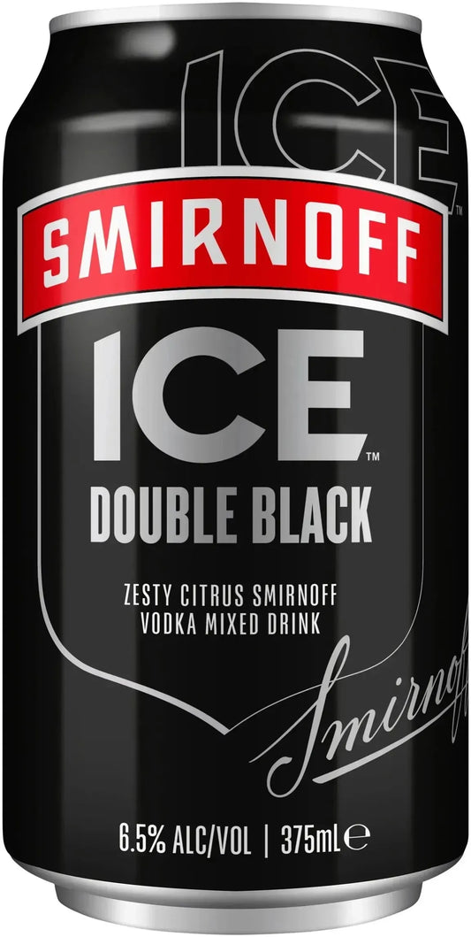 Smirnoff Double Black 6.5% 4 Pack Cans 375ml | Barrel & Batch