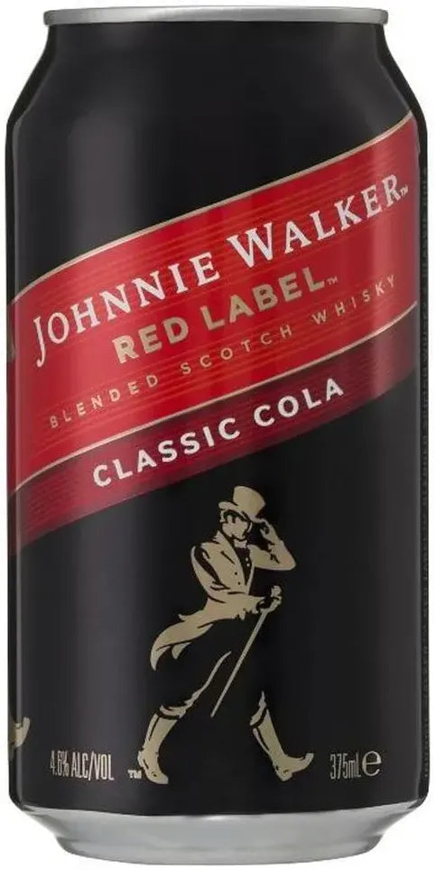 Johnnie Walker Blended Scotch Whisky & Cola 4.6% 10 Pack Cans 375ml | Barrel & Batch