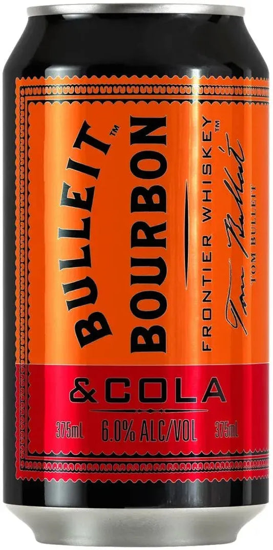 Bulleit Bourbon & Cola 4.5% 6 Pack Cans 375ml | Barrel & Batch