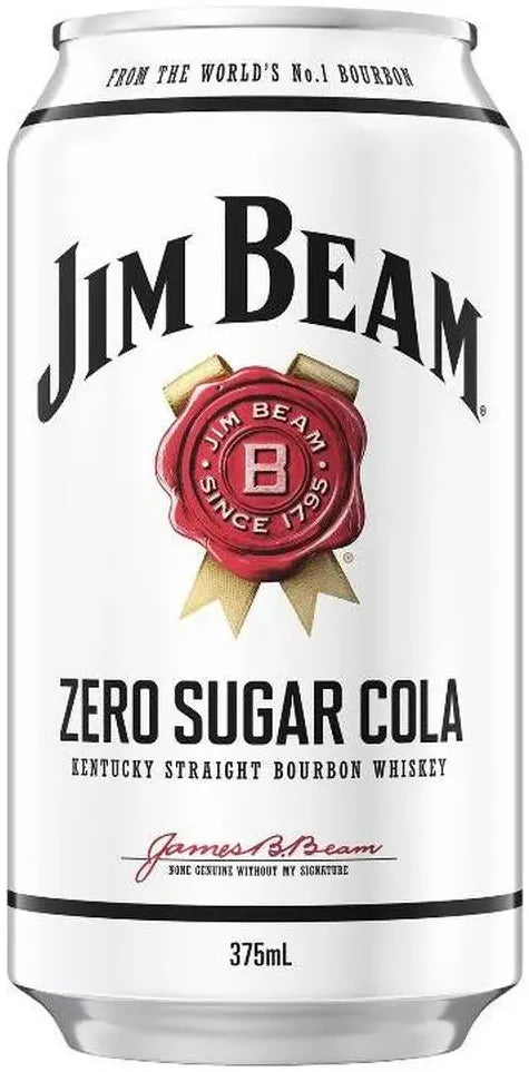 Jim Beam White & Zero Cola 4.8% 24 Pack Cans 375ml | Barrel & Batch