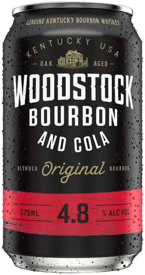 Woodstock Bourbon & Cola 4.8% 6 Pack Cans 375ml | Barrel & Batch