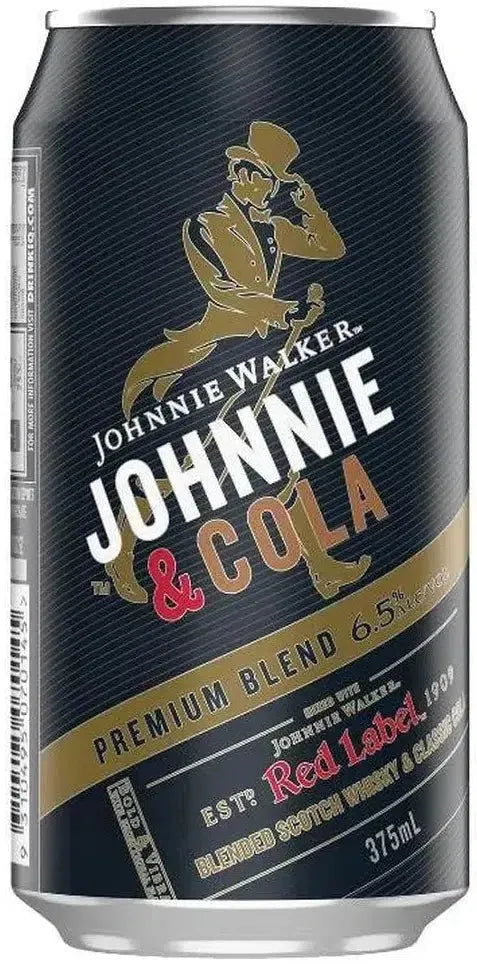 Johnnie Walker Premium Strength 6.5% 4 Pack Cans 375ml | Barrel & Batch
