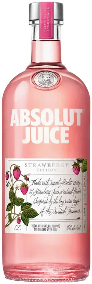 Absolut Strawberry Juice Edition Vodka 750ml-Spirits-Absolut-Afterpay-Alcohol-Delivery-Barrel-and-Batch-